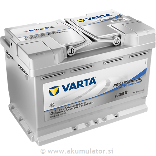 Akumulator Varta AGM Dual 12V 70Ah LA70