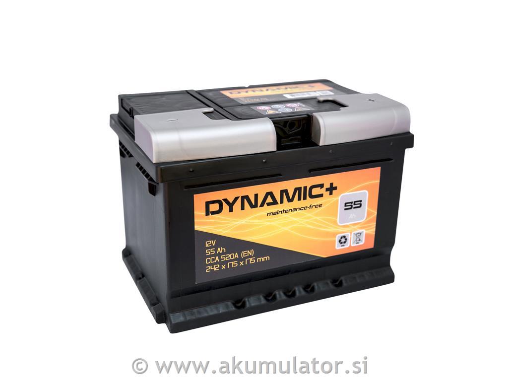 Avto akumulator 55Ah 520A Dynamic Plus