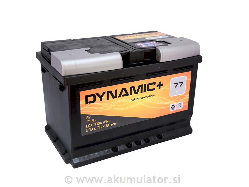 Avto akumulator 77Ah 800A Dynamic Plus