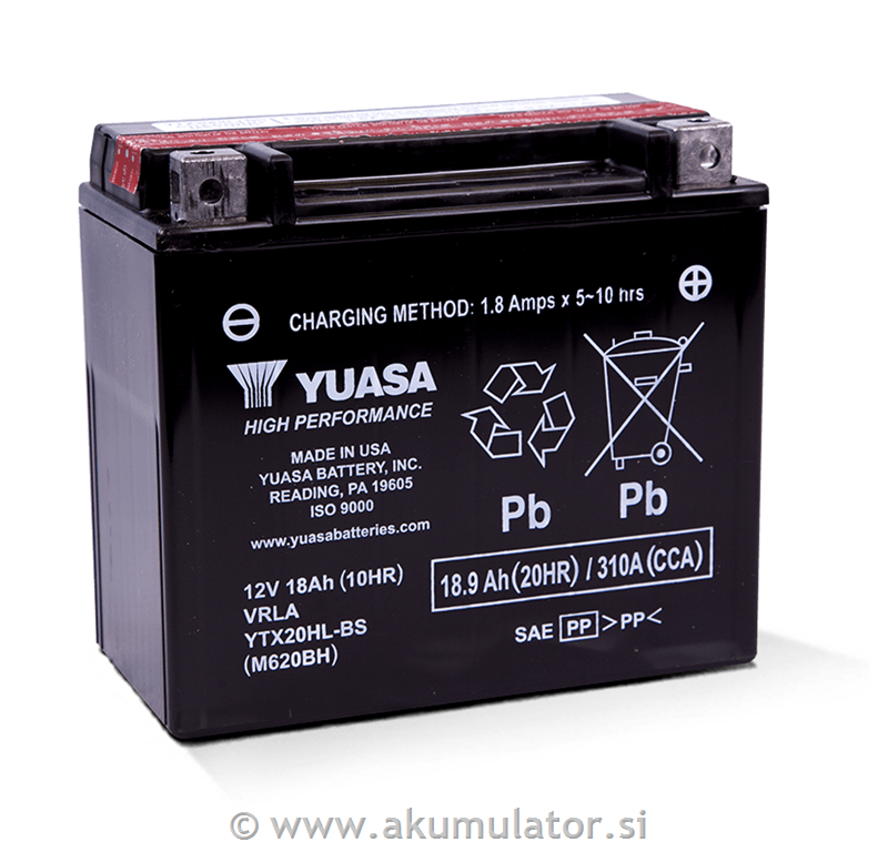 Moto akumulator YUASA YTX20HL-BS 18Ah