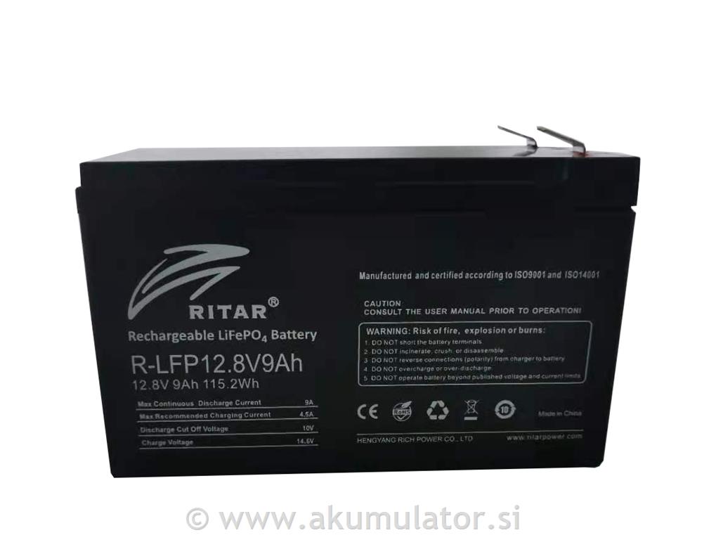Li-ion baterija 9Ah 12V, BMS vgrajen, Ritar