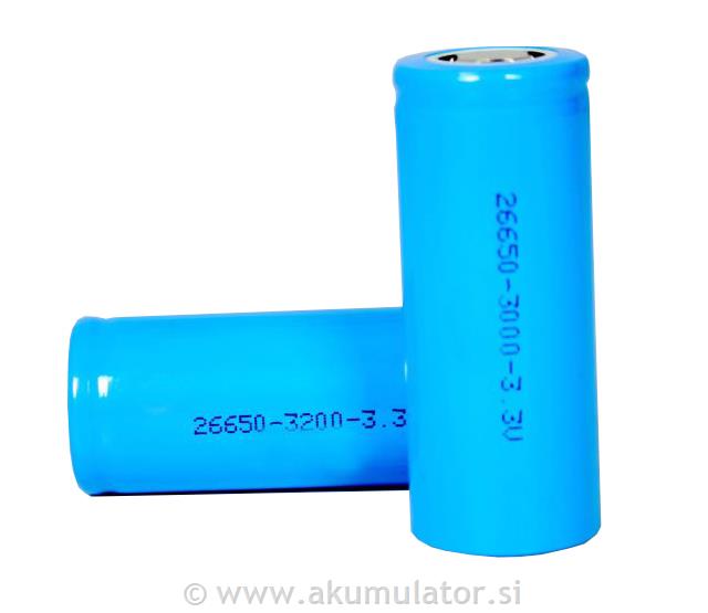 Baterija 26650 LiFePO4 3000mAh
