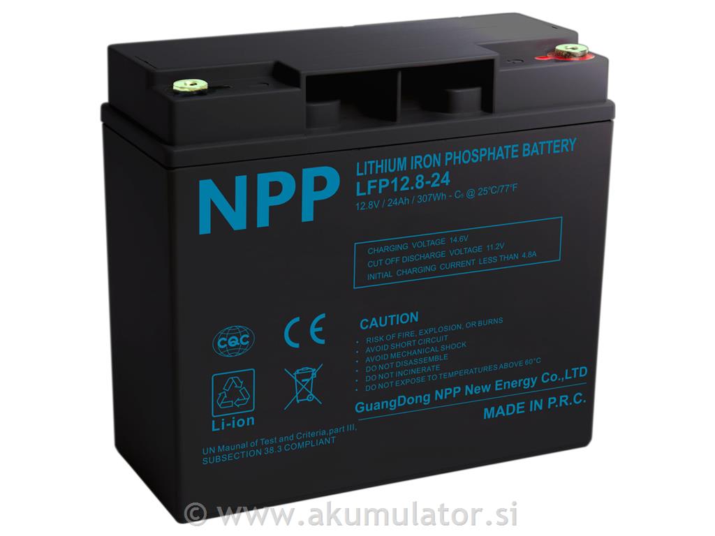 li-ion baterija 24Ah, bms vgrajen NPP