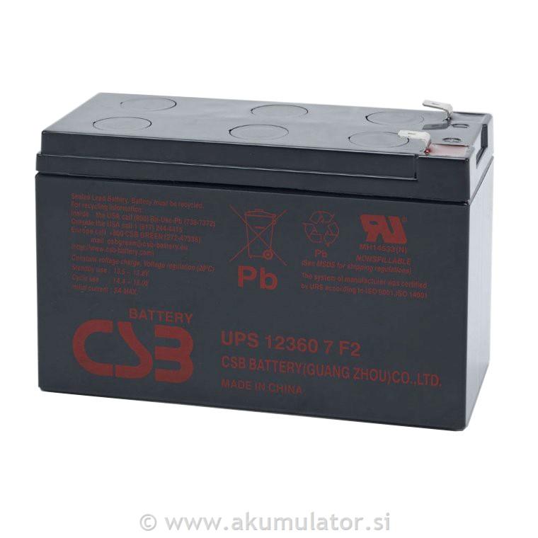 UPS akumulator CSB Energy UPS 12V 7,2Ah F2