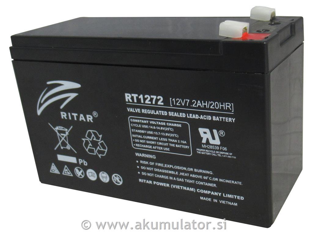 UPS AGM akumulator 12V 7,2Ah F1 Ritar