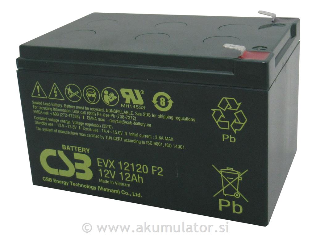 Ciklični AGM DC akumulator 48V 12Ah CSB / 4 kos