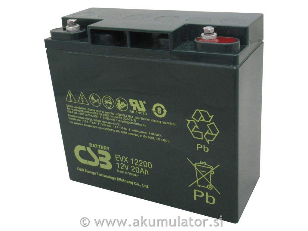 Ciklični AGM DC akumulator 12V 20Ah CSB