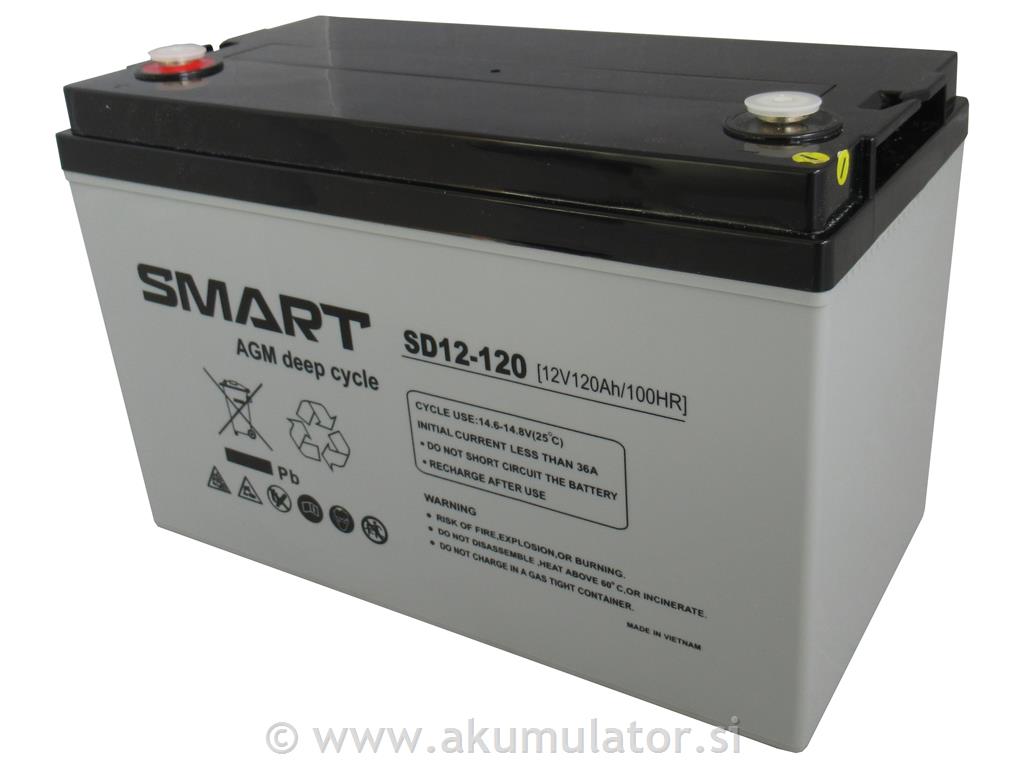 Ciklični AGM DC akumulator 120Ah Smart