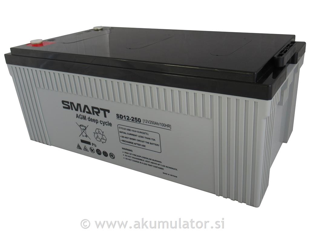 Solarni AGM DC akumulator 250Ah Smart