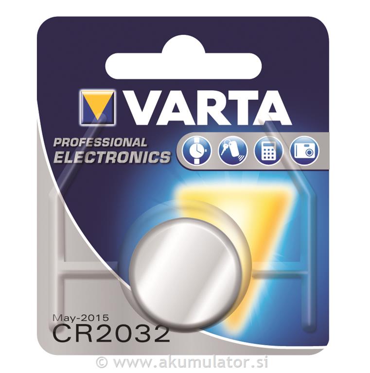 3V litij gumb baterija tip CR 2032