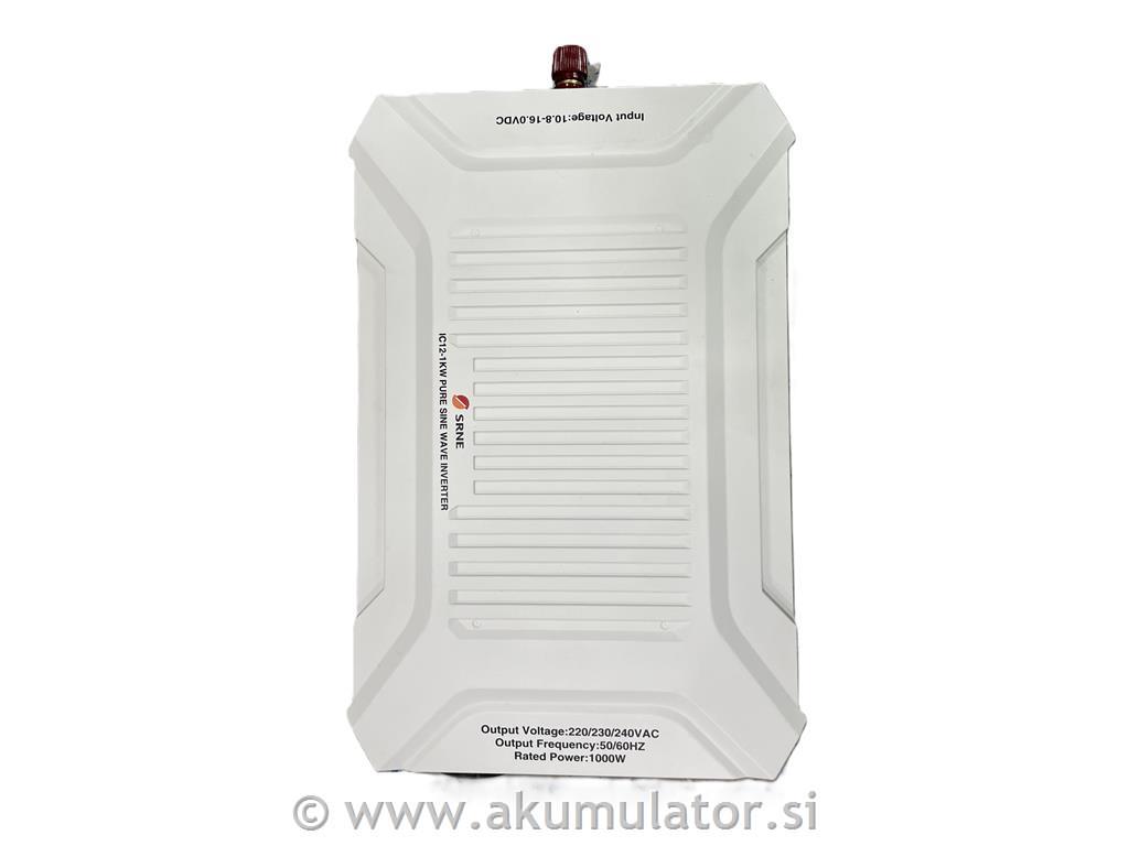 Razsmernik 1000W 12V sinusni Srne Solar - z bluetooth