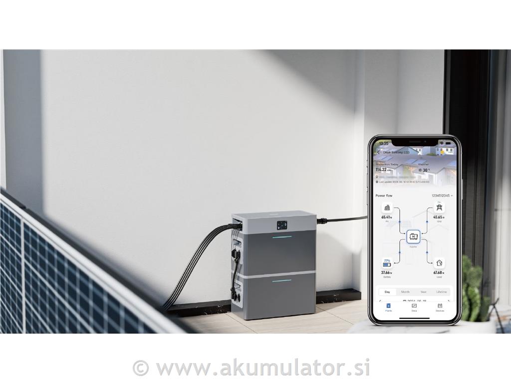 Balkonska sončna elektrarna do 1600W s hranilnikom