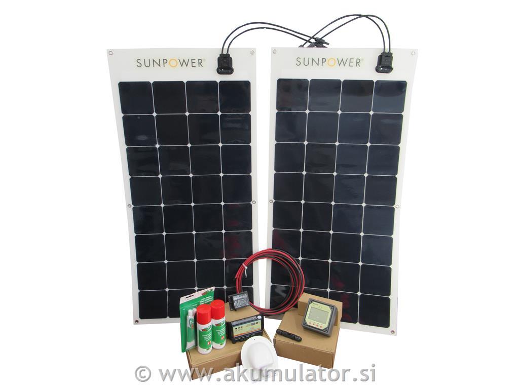 Premium solarni komplet za avtodom - 2 x 110W fleksibilni modul Bluesun