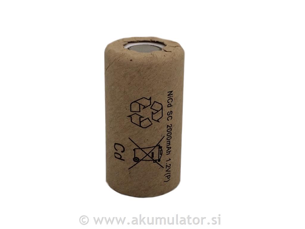Baterijska celica Ni-Cd SC2000mAh