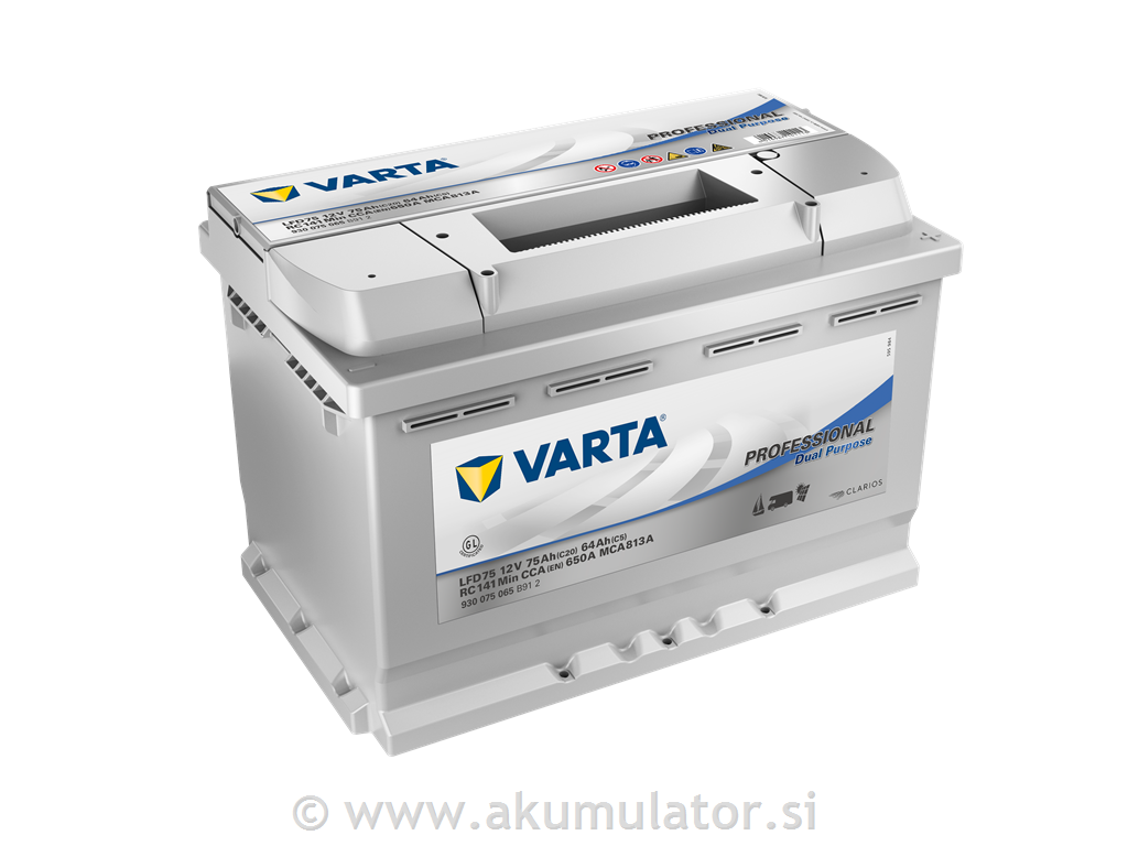 Akumulator VARTA Professional Dual Purpose 75Ah LFD75