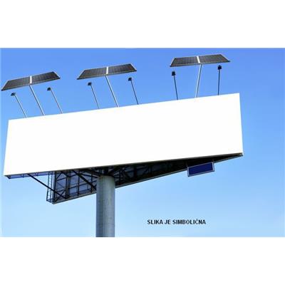 Reklamna tabla 4 x 3m z osvetlitvijo na sončne celice