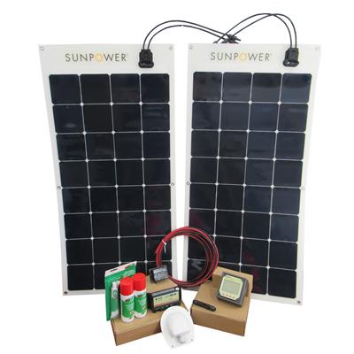 Premium solarni komplet za avtodom - 2 x 110W fleksibilni modul Sunpower