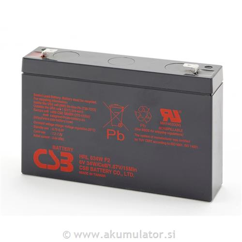 6V baterije AGM za standardno rabo